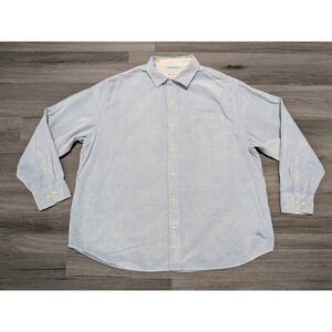 Tommy Bahama Men's Light Blue Corduroy Long Sleeve Shirt Size 1XLB